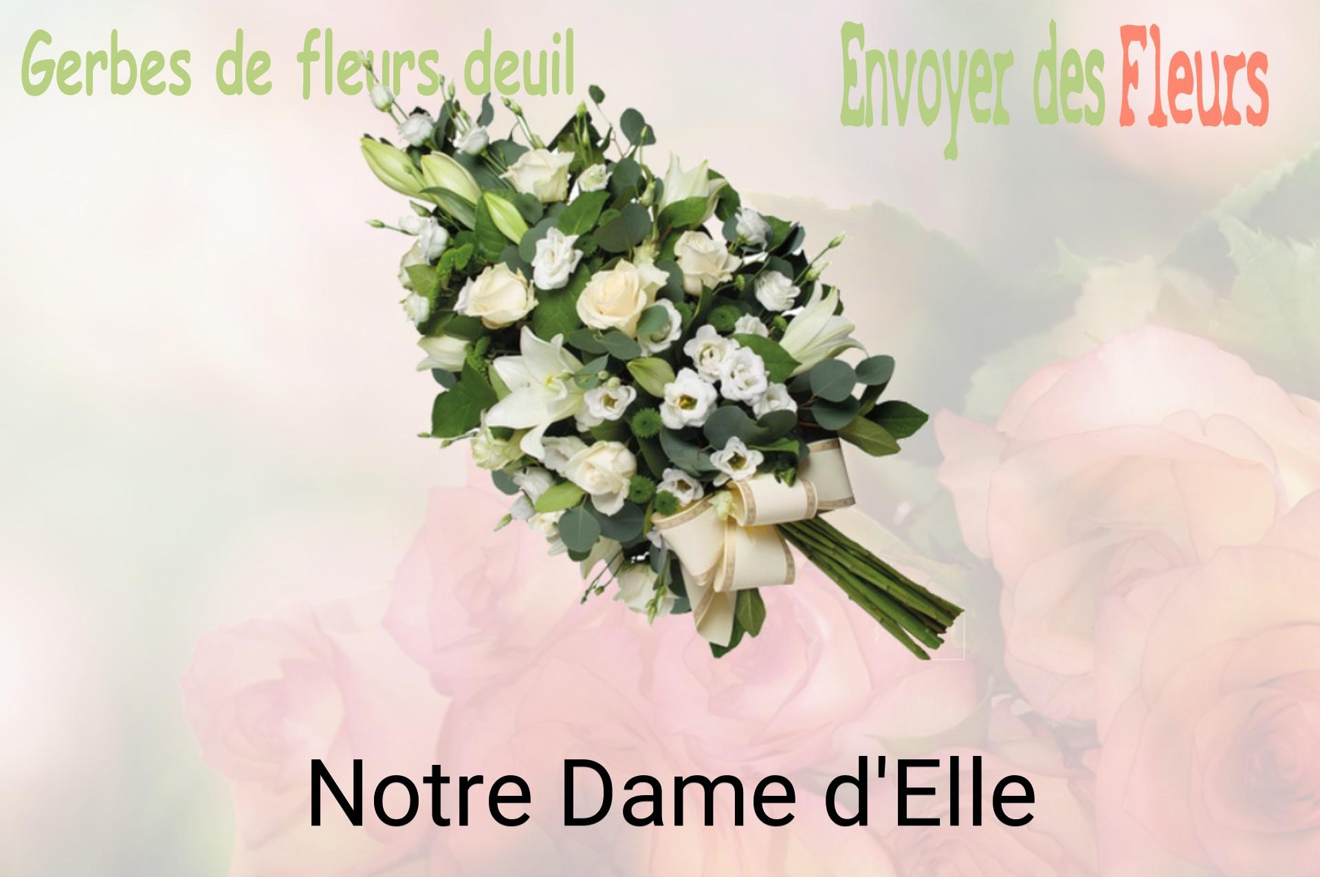 Gerbe de fleurs de deuil livrée à Notre-Dame-d'Elle